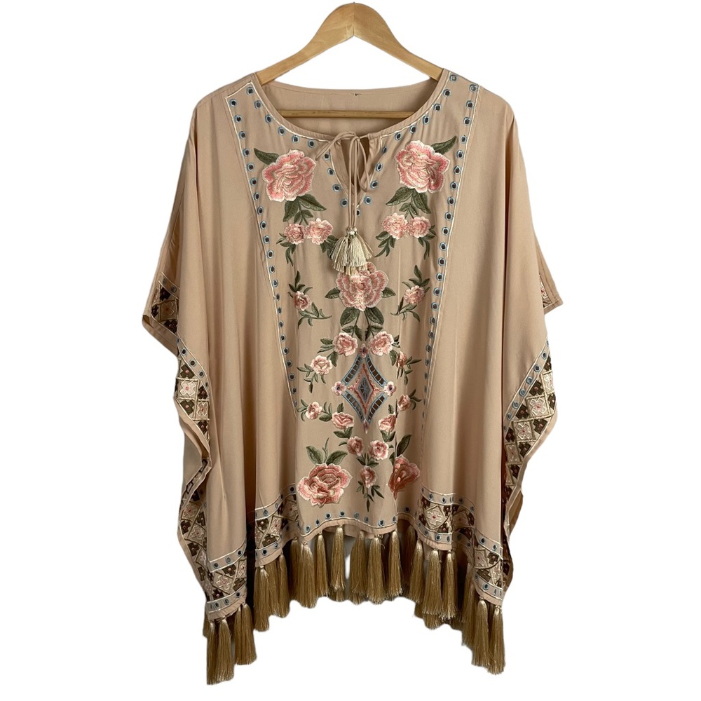 Fringe Tassels and Embroidered Shirt